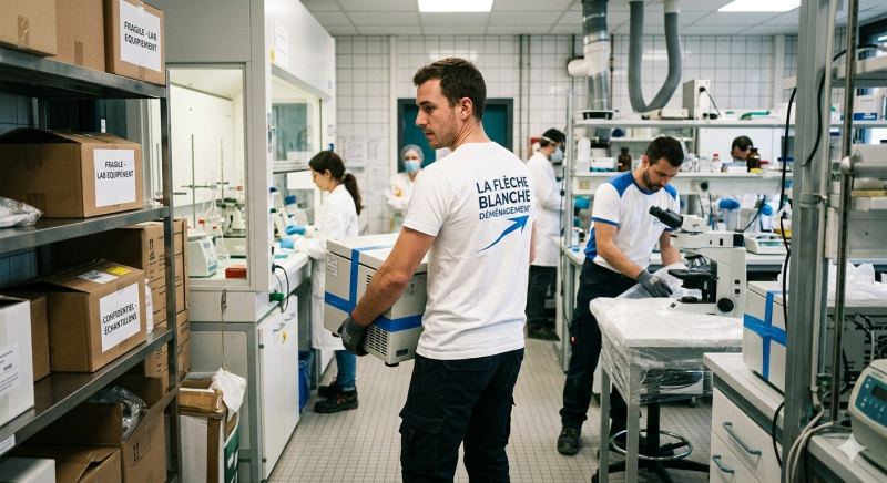 Déménagement administratif, machines, laboratoires avec un déménageur professionnel à Oullins-Pierre-Bénite 69 spécialisé dans la manutention du matériel sensible et fragile