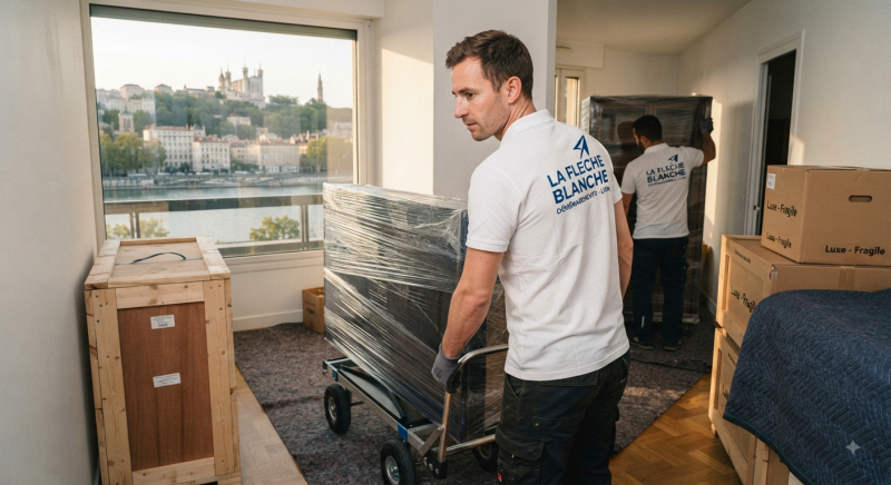 La Flèche Blanche déménageur à Lyon : nos équipes expertes assurent un déménagement sécurisé, rapide et sur-mesure.