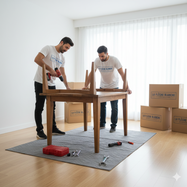 Déménagement LES CHÈRES 69380 avec un déménageur professionnel qui effectue le démontage et remontage de mobilier pas cher